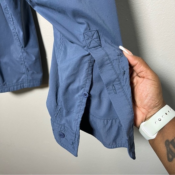 REI Coop Men Shirt XXL Blue Sahara Long-Sleeve Solid Vented Nylon Poly - Picture 12 of 15